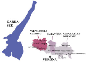 Karte des Valpolicella von Wikipedia